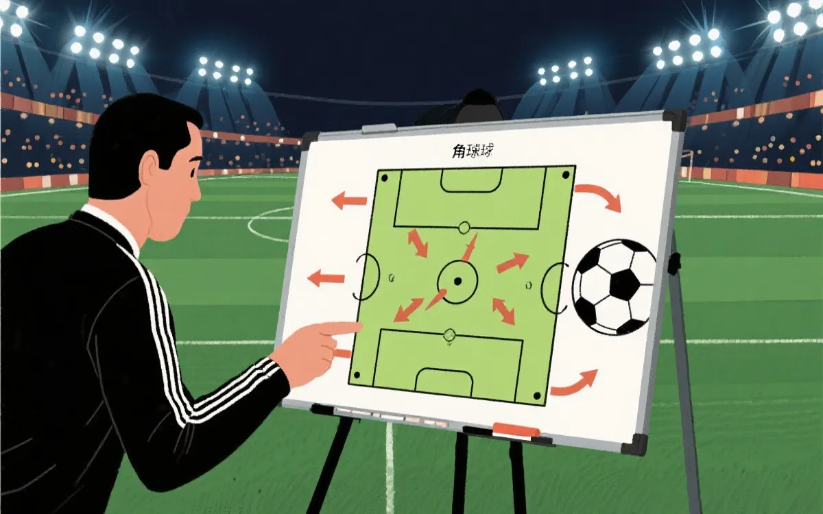 2026世界杯决赛定位球战术示意：角球跑位与门前屏障